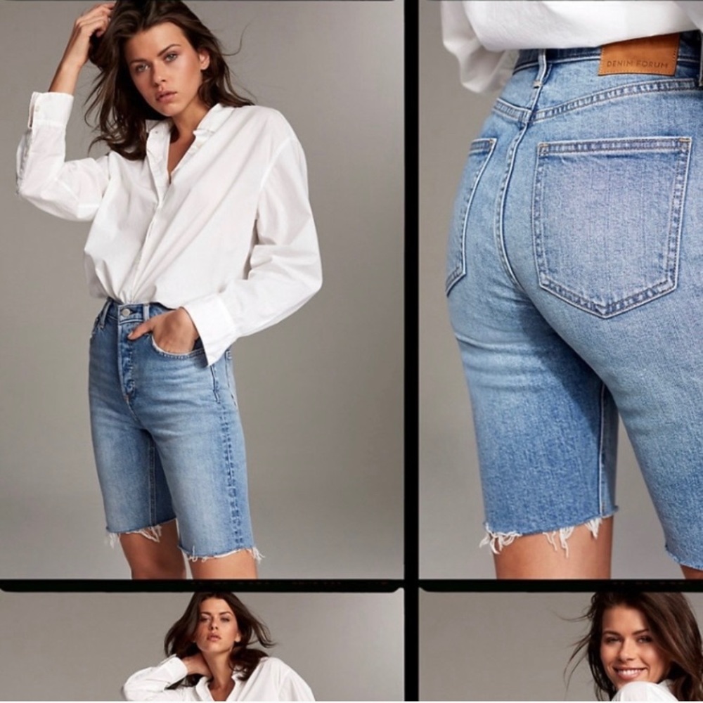 NWT Yoko Bermuda Jean Shorts | Aritzia